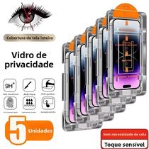 Protetor De Tela De Vidro Temperado Anti-Espião E Livre De Poeira 5PCS Para iPhone 15 14 13 12 11 16