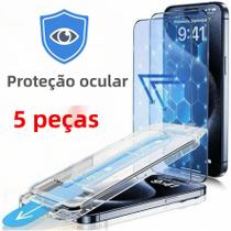 Protetor De Tela De Vidro Temperado Com Bloqueio De Luz Azul Para iPhone 17 16e 16 15 14 13 12 11