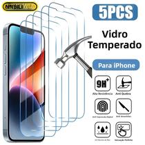 Protetor De Tela De Vidro Temperado HD Claro 5 Peças Para iPhone 16 15 14 13 12 11 pro Max 16e 13