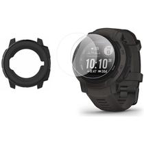 Protetor de tela e capa de silicone Lamshaw para Garmin Instinct 2
