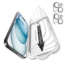 Protetor de tela EZ-GLAZ para iPhone 15 Plus com lente de câmera