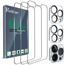Protetor de tela Ferilinso para iPhone 13 Pro com lente de câmera Protetor de tela Ferilinso para iPhone 13 Pro com lente de câmera
