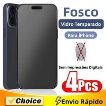 Protetor De Tela Fosco Para iPhone 16 15 14 13 12 11 pro Max Mini XS X XR 7 8 SE 2022 Vidro