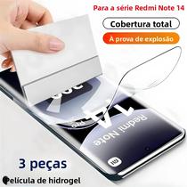 Protetor De Tela Hidrogel HD Completo Para Xiaomi Redmi Note 14 pro 5G plus 3 Peças