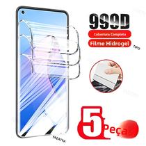 Protetor De Tela Hydrogel Para Realme 7 8 9 pro 10 7i 8i 9i, 5 Peças De Filme Protetor