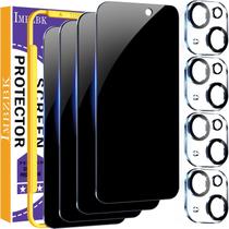 Protetor de tela IMBZBK Privacy para iPhone 15 com lente de câmera