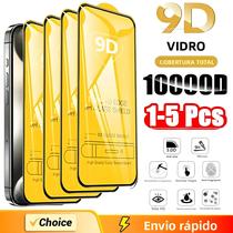Protetor De Tela Para iPhone 9D Vidro Temperado NNBILI 1-5PCS Para 16 15 14 13 12 11 pro Max XR XS