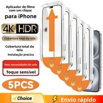 Protetor De Tela Para iPhone Com Revestimento Oleofóbico, Livre De Poeira, Fácil De Instalar Para 14