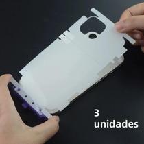 Protetor de Tela Traseiro de Hidrogel 3 Peças para iPhone 15/14/13/12/Mini/Pro Max