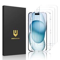 Protetor de tela UnbreakCable para iPhone 15, pacote com 3 polegadas
