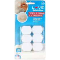 Protetor De Tomadas De 02 Pinos Chatos 12 Unidades Love