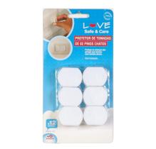 Protetor de tomadas de 02 pinos chatos Love