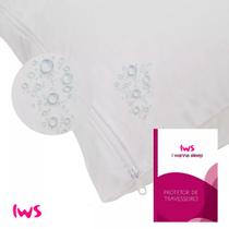 Protetor de Travesseiro Impermeável - I wanna sleep - Capa branca com zíper. Tecido resistente a líquidos, super confortável e fresco.