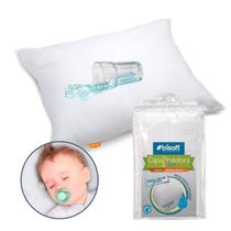 Protetor de Travesseiro Para Bebê 30 x 40cm Algodão Percal 200 Fios Capa Impermeável Anti-Ácaros