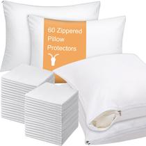 Protetor de travesseiro Shimeyao, algodão de 20 x 26 polegadas com zíper, 8 peças, branco