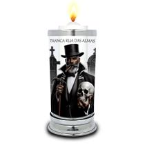 Protetor de Velas 7 dias Exú Tranca Ruas das Almas Vidro