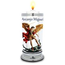 Protetor de Velas 7 dias Imagem Arcanjo Miguel Copo Vidro Protetor de Velas 7 dias Imagem Arcanjo Miguel Copo Vidro