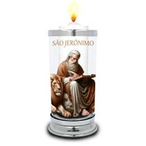 Protetor de Velas 7 dias imagem São Jerônimo Copo Vidro Protetor de Velas 7 dias imagem São Jerônimo Copo Vidro