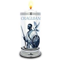 Protetor de Velas 7 dias Orixá Oxaguian Copo Vidro Castiçal Protetor de Velas 7 dias Orixá Oxaguian Copo Vidro Castiçal