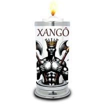 Protetor de Velas 7 dias Orixá Xangô Copo Vidro Castiçal Protetor de Velas 7 dias Orixá Xangô Copo Vidro Castiçal