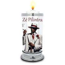 Protetor de Velas 7 dias Zé Pilintra Copo Vidro Castiçal Protetor de Velas 7 dias Zé Pilintra Copo Vidro Castiçal