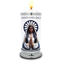 Protetor de Velas Santa Sara Kali Copo Vidro Castiçal 7 dias