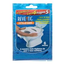 Protetor Descartável para Assento Sanitário REVESTIC Plástico Branco 6 unidades Protetor Descartável para Assento Sanitário REVESTIC Plástico Branco 6 unidades