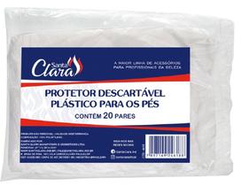 Protetor Descartável Plástico para os Pés Botinha Plástica c/ 20 Pares