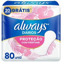 Protetor Diário Always com Perfume 80 unidades