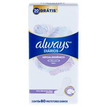 Protetor Diário Always Diários Sem Perfume 80 Unidades Protetor Diário Always Diários Sem Perfume 80 Unidades