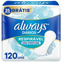 Protetor Diário Always Respirável sem Perfume 120un Protetor Diário Always Respirável sem Perfume 120un