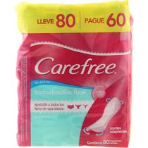 Protetor Diário Carefree Flex Sem Perfume 80 Unidades