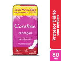 Protetor Diário Carefree Proteção Com Fragrância E Leve 80 Pague 60 Unidades