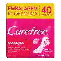 Protetor diário carefree proteção com perfume 40 unidades