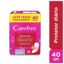 Protetor Diário Carefree Proteção com Perfume Sem Abas 40 Unidades Protetor Diário Carefree Proteção com Perfume Sem Abas 40 Unidades