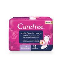 Protetor Diário Carefree Proteção Extra Longo 15 Unidades