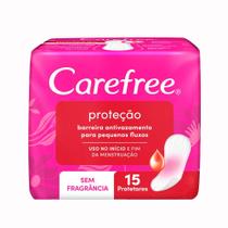 Protetor Diário Carefree Proteção Sem Perfume 15 Unidades Protetor Diário Carefree Proteção Sem Perfume 15 Unidades
