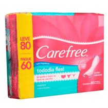 Protetor Diario Carefree Todo Dia Flexi sem Perfume Leve 80 Pague 60