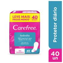 Protetor Diário Carefree Todo Dia Sem Perfume Mínima Sem Abas 40 Unidades Protetor Diário Carefree Todo Dia Sem Perfume Mínima Sem Abas 40 Unidades