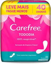 Protetor Diário Carefree Tododia Sem Perfume 40 unidades