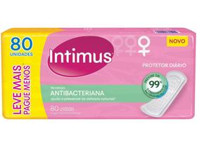 Protetor Diário Intimus Antibacteriana - 80 Unidades Protetor Diário Intimus Antibacteriana - 80 Unidades