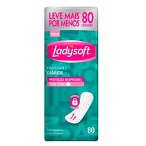 Protetor Diário Ladysoft Proteção Respirável Com 80 Unidades