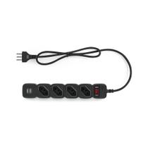 Protetor Elétrico Filtro 4 Tomadas E 2 Portas Usb Epe 204 Bk Protetor Elétrico Filtro 4 Tomadas E 2 Portas Usb Epe 204 Bk