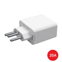 Protetor elétrico qualitronix plug tomada 3p 20a 2540w/4400w portátil branco bivolt protector qpp04b raios surto energia Protetor elétrico qualitronix plug tomada 3p 20a 2540w/4400w portátil branco bivolt protector qpp04b raios surto energia
