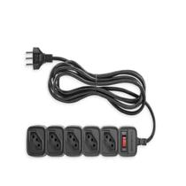 Protetor Eletrônico C/ 5 Tomadas - Epe 205 + Pt Cor Preto 127V/220V