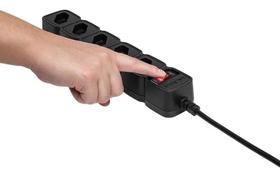 Protetor Eletrônico Com 5 Tomadas Pt Cor Preto Protetor Eletrônico Com 5 Tomadas Pt Cor Preto