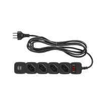 Protetor Eletronico Intelbras C/ 4 Tomadas e 2 USB - EPE 204 USB + PT Protetor Eletronico Intelbras C/ 4 Tomadas e 2 USB - EPE 204 USB + PT