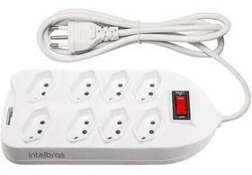 Protetor Eletronico Intelbras com 8 tomadas EPE 1008+ Branco