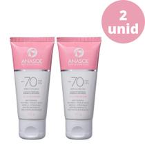 Protetor Facial Anasol Fps 70 Com Clareador (2 Unidades)