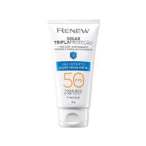 Protetor facial avon renew solar hialurônico matte fps50 40g